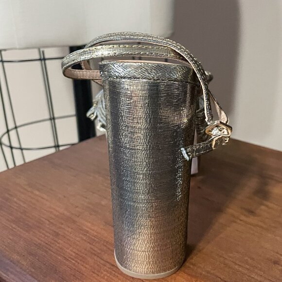 NIB NWT Loeffler Randall Natalia Platform Heels in Gold 12 - Picture 5 of 12